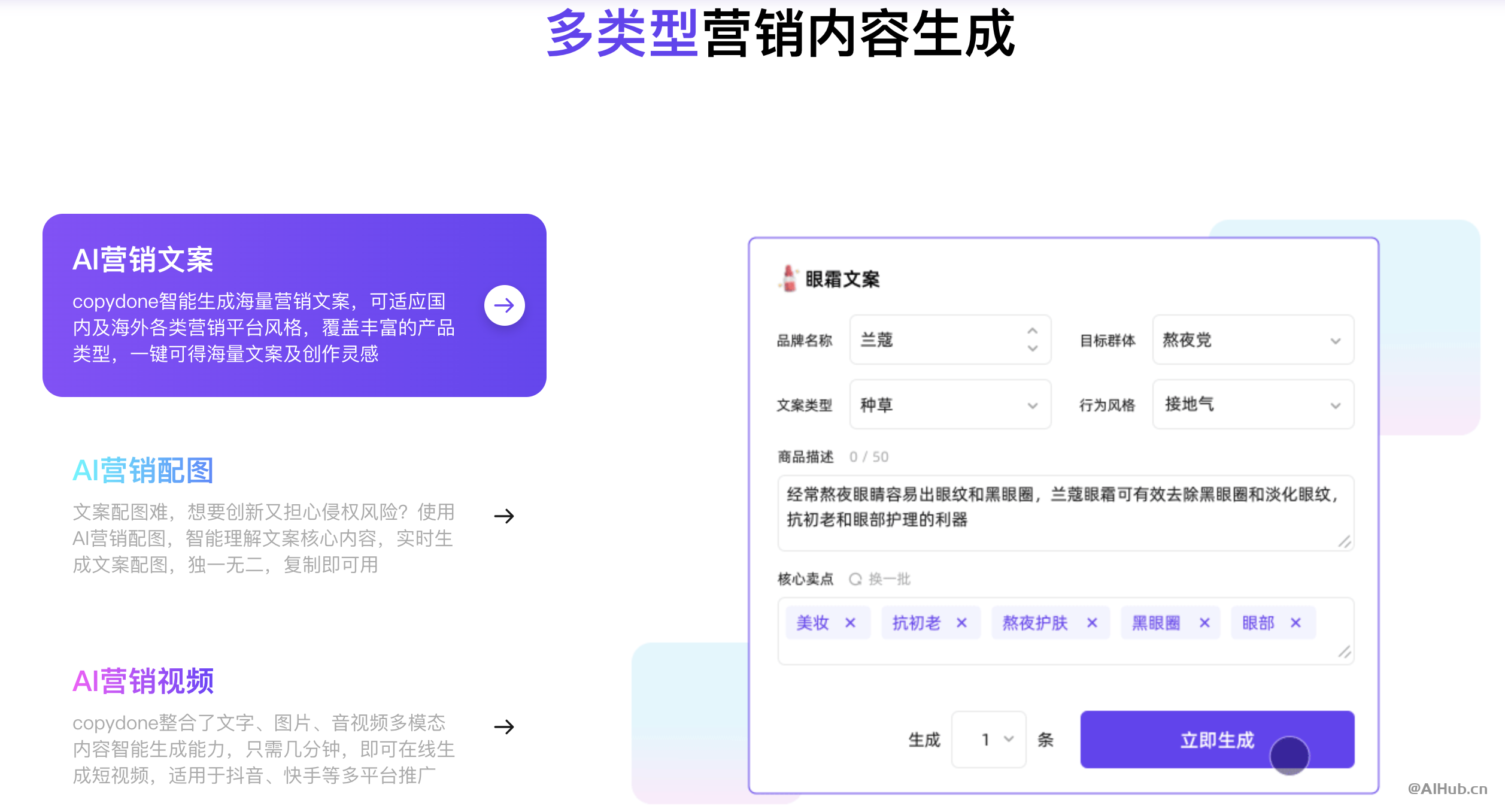 快文CopyDone：营销文案AI生成工具