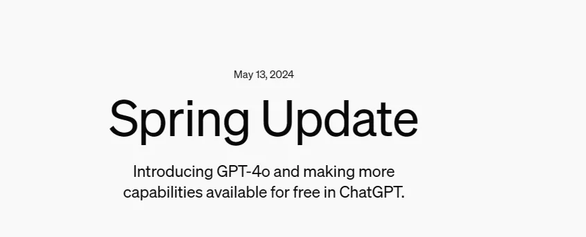 刚刚OpenAI发布ChatGPT-4o模型，免费使用GPT4o并免费提供更多功能