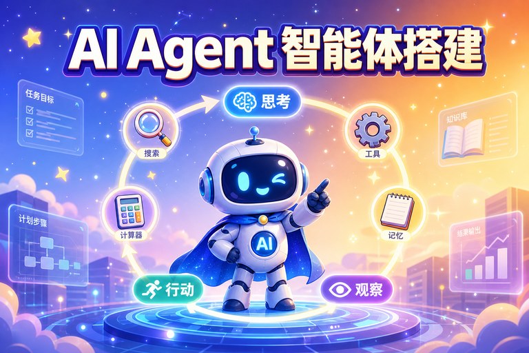 AI Agent 智能体搭建入门:从 ReAct 到生产级,一篇讲透