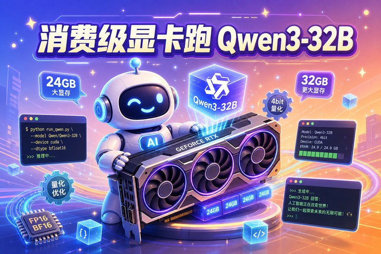消费级显卡部署 Qwen3-32B(Q4_K_M)完全指南:显存测算、工具选择与国产卡适配