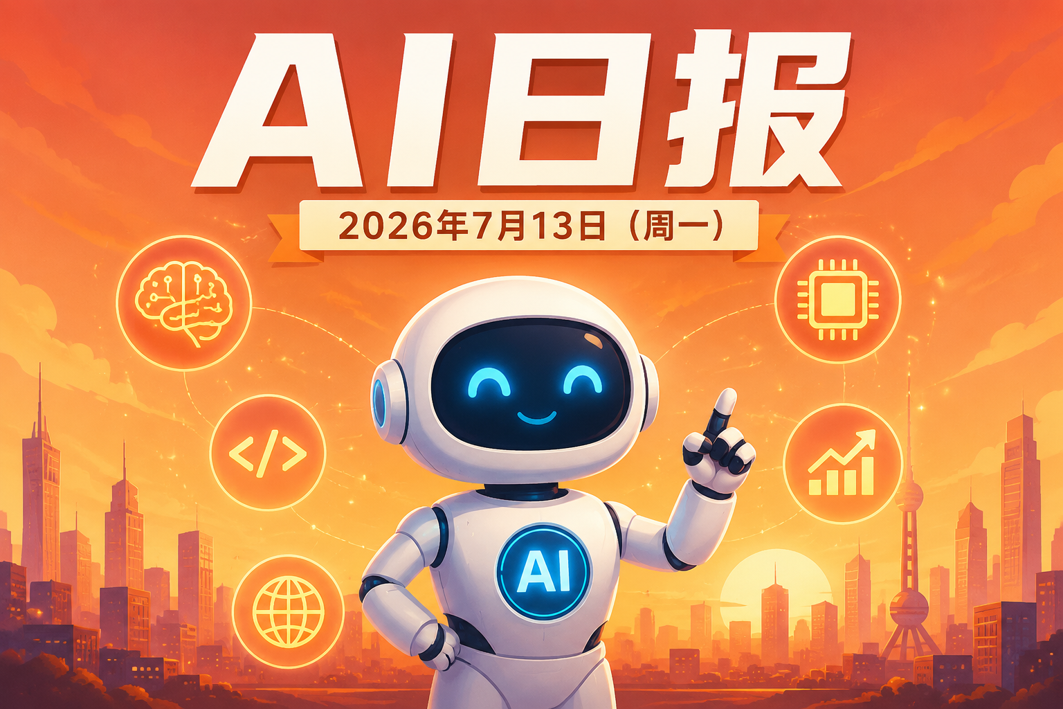 AI早报 | 2026年7月13日（周一）：NVIDIA RTX Spark真机亮相BW2026、哈工大教授创业破晓智能